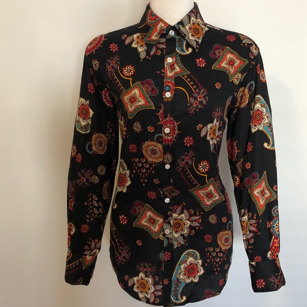 Cotton Black/Paisley Haight & Ashbury Button-Down